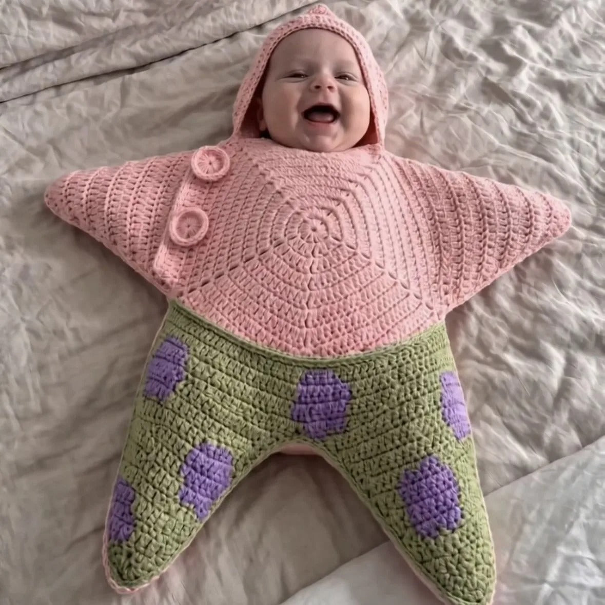 MiniStar™ Virkad Stjärnoverall för Baby